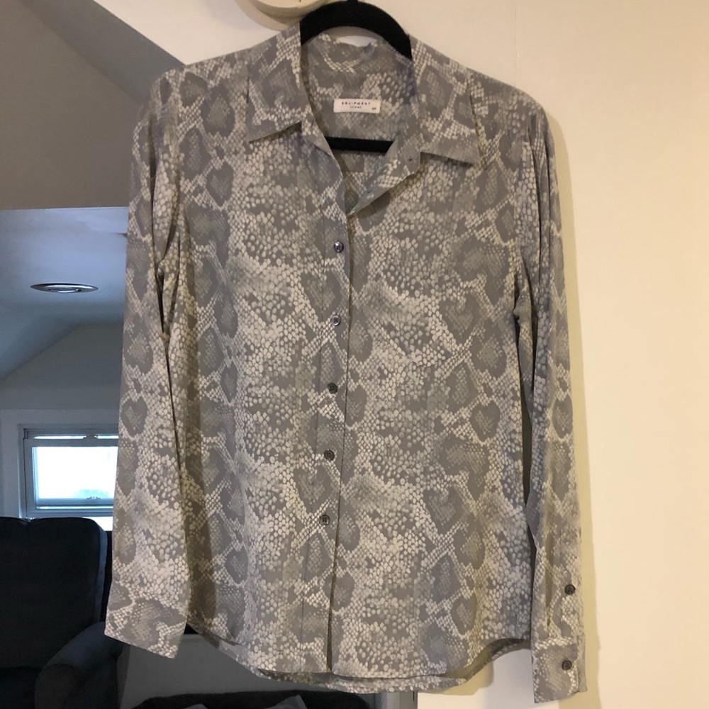 Silk snakeskin dress shirt by Equipment
